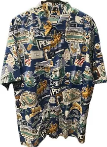 VTG Reyn spooner PENN STATE NITTANY LIONS HAWAIIAN SHIRT FOOTBALL Size XXL - Picture 1 of 3