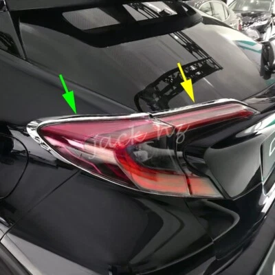 Chrome Car Rear Tail Light Strip Trims Molding Covers For 2017-2019 Toyota C-HR Foto 1 de 4