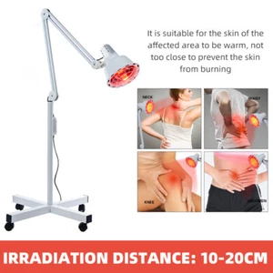 275W Floor Stand Infrared Ray Heat Light Therapy Lamp Therapeutic Pain Relief - Picture 1 of 11