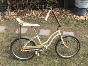 Vintage 1970s Swinger  Girls Bike Banana Seat Sissy Handle Bar Retro Parts - Picture 1 of 12