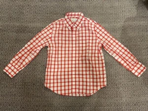 Crewcuts Jungen rot und weiß Gingham kariert Button-Down Hemd Größe 6-7 - Bild 1 von 5