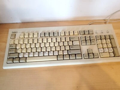 Vintage Dell QuietKey SK-1000REW (GYUR43SK) PS/2 Wired Keyboard (storLOC q23 p2) - Image 1 of 4