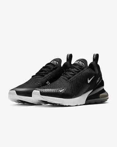 NIKE AIR MAX 270 BLACK / WHITE SNEAKERS SHOES NEW Womens 12 Mens 10.5 - Picture 1 of 6