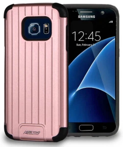 ROSE GOLD PINK MATTE METALLIC SLIM DUO-SHIELD CASE COVER FOR SAMSUNG GALAXY S7 - Photo 1 sur 3