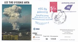 O245 enveloppe thème ESPACE ARIANE  Vol 166 A5 G Les Tirs d'Essais ARTA 2 08 05