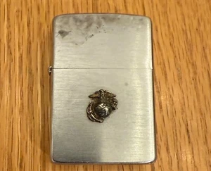 VINTAGE ZIPPO MILITARY LIGHTER USED USMC MARINE CORPS  ZB7 - Picture 1 of 4