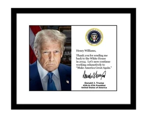 Donald Trump signed 8x10 photo print customized to YOUR NAME presidential seal - Picture 1 of 6
