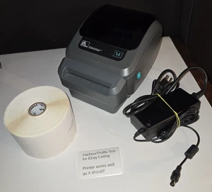 Zebra GX420d w/Cutter Direct Thermal Label Printer with 2x3" Labels - Works Grea - Picture 1 of 19