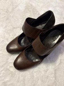 Born Mary Jane Blockabsatz Braun Leder Größe 9  - Bild 1 von 8