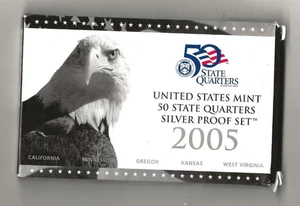 2005 s 5 teiliges Silber Quarter Proof Set - Bild 1 von 3