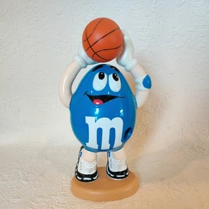 Dispenser caramelle e noci giocatore basket blu M&M vintage 13 pollici da collezione - Foto 1 di 9