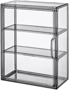 Vitrina de acrílico de 3 niveles con tableros de división de 2 niveles, organizadores de almacenamiento de acrílico - Imagen 1 de 5