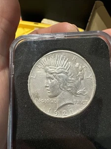 1921 Pace Argento Dollaro $1 Altorilievo Chiave Data (23543) - Foto 1 di 4