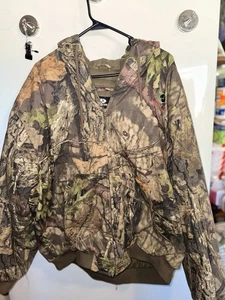 Mossy Oak Jacket Mens Size 3xl Camo Full Zip Hooded Quilted Lined Coat Insulated - Picture 1 of 6