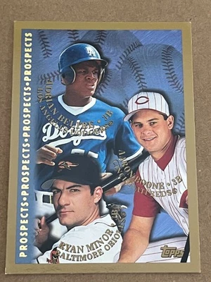 1998 TOPPS - PROSPECTS - AARON BOONE, ADRIAN BELTRE, RYAN MINOR ROOKIES #254 - Image 1 of 2