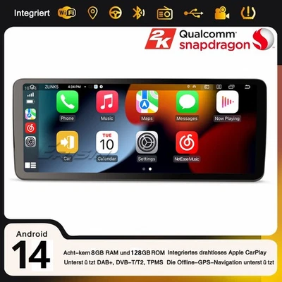 8+128GB Android 14 Autoradio Navi Mercedes A/CLA/GLA/G X156 W176 NTG 5.0/5.1/5.2 - Bild 1 von 4