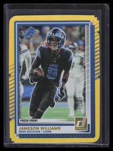 2025 Donruss Press Proof Gold Die-Cut 9 Jameson Williams 1/25 - Picture 1 of 2