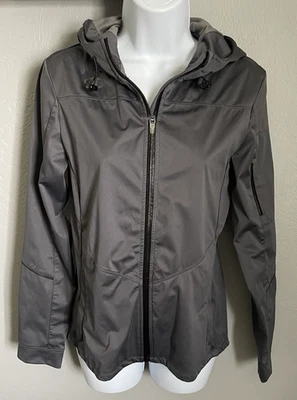 Champion V745 Women's Size Small Hooded Softshell Jacket Gray Slim Fit Outdoors - Image 1 of 4
