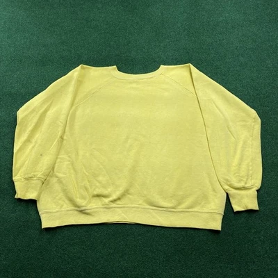 Sudadera De Colección JC Penney Para Hombres XL Amarilla 60S Suéter en Blanco HECHA EN EE. UU. Foto 1 de 4