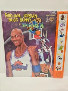 Libro de sonido sellado nuevo funcionando Michael Jordan Bugs Bunny in Space Jam Play A - Imagen 1 de 6