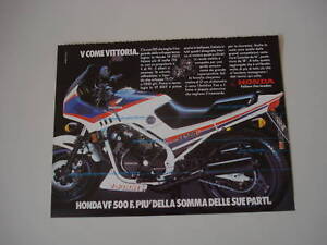 advertising Pubblicità 1984 MOTO HONDA VF 500 F