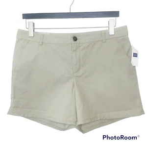 Pantalones Cortos GAP Aubrey Para Mujer 14 Sarga Chino Clásico 6" Entrepierna Bolsillos Frontales Planos - Imagen 1 de 11