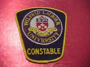 CANADA WILFRID LAURIER UNIVERSITY CONSTABLE POLICE PATCH SHOULDER SIZE UNUSED - Picture 1 of 1