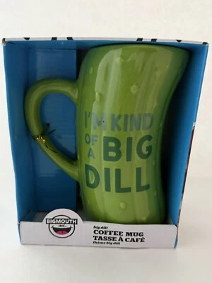 NIB • Im Kind Of A Big Dill • Coffee Mug • Pickle Shaped • 22 oz • Ceramic - Image 1 of 4