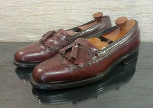 Scarpe eleganti BOSTONIAN da uomo taglia 10,5 D in pelle marrone kiltie nappa - ottime condizioni - Foto 1 di 12
