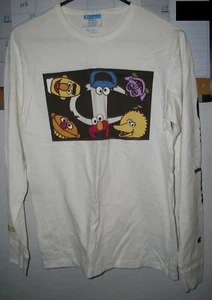 Vintage Champion x Sesamstraße x Naturel Herren Elmo Langarm T-Shirt Gr. S - Bild 1 von 6