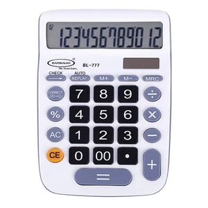 Bambalio 12 Digits BL-777 Electronic Calculator (White) 3 Years Warranty - Picture 1 of 6