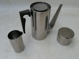 Chicchi di caffè Stelton Cylinda Arne Jacobsen design caraffa latte zucchero acciaio inox 1 L - Foto 1 di 21