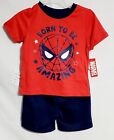 Marvel Spiderman 12 Months Fleece T Shirt & Shorts Set