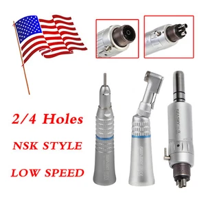 For NSK Dental Slow Low Speed Handpiece Straight Contra Angle Air Motor 2/4 Hole - Picture 1 of 8
