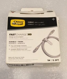 OtterBox (3.3-Ft) 1M Fast Charge USB-C to USB-C Tough Cable iPad iPhone - white - Picture 1 of 1