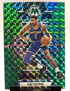 2022-23 Panini Mosaic Green Prizm #153 - Obi Toppin - New York Knicks Card - Picture 1 of 2