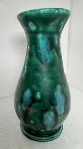 Ben Watford Vase grün blau 2004 signiert und datiert einzigartige Flare Top - Bild 1 von 11