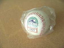 1995 Coors Field red brick logo Colorado Rockies ball baseball MLB