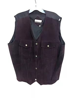 Diana Marco Genuine Suede Royal Purple Western Vest with Lining Size 22/24 - Image 1 of 4