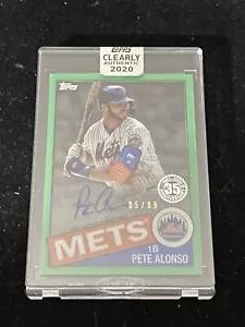 PETE ALONSO 2020 Topps Clearly Authentic 35th Anniversary GREEN PARALLEL 05/99 - Picture 1 of 3