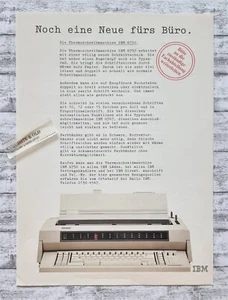 1980er Neue Büro Thermoschreibmaschine IBM Werbung Reklame Papier Vintage Deko - Picture 1 of 2