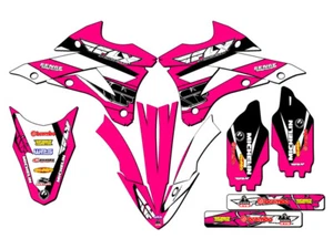 2014-2021 KX 85 13 FLY Pink Senge Graphics Kit compatible con Kawasaki - Imagen 1 de 10