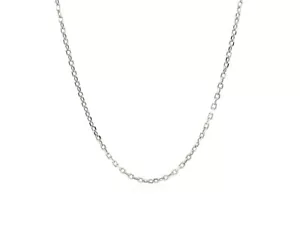 Collar de cadena de cable de 1,1 mm-2,3 mm suyo plata esterlina sólida 925 todos los tamaños - Imagen 1 de 16