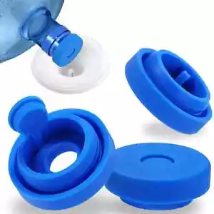 3 Pack Reusable 5 Gallon Water Jug Caps, Leak Proof Bottle Lids (55mm) - Picture 1 of 6
