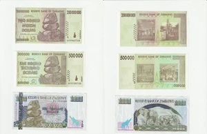 2008 Reserve Bank of Zimbabwe Lot of 10 Note's Uncirculated Condition - Picture 1 of 4