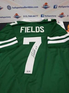 JUSTIN FIELDS SIGNED NY JETS CUSTOM GREEN JERSEY - BECKETT COA - Picture 1 of 1