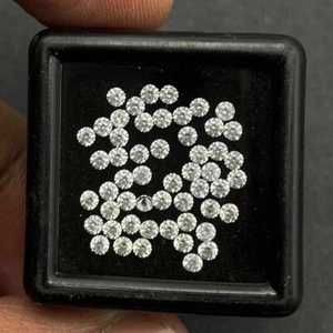 Lote de 100 piezas de piedras preciosas sueltas de circón blanco natural corte redondo 2 mm - Imagen 1 de 5