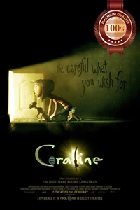 CORALINE 2009 ORIGINAL OFFICIAL CINEMA FILM MOVIE PRINT PREMIUM POSTER - Foto 1 di 6