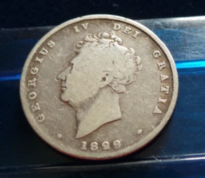 UK, George IV, Rare, Silver, Shilling, Coin, dated 1829. - Picture 1 of 2