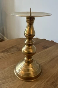 Candelabro redondo vintage de latón macizo tamaño mediano decoración del hogar - Imagen 1 de 3